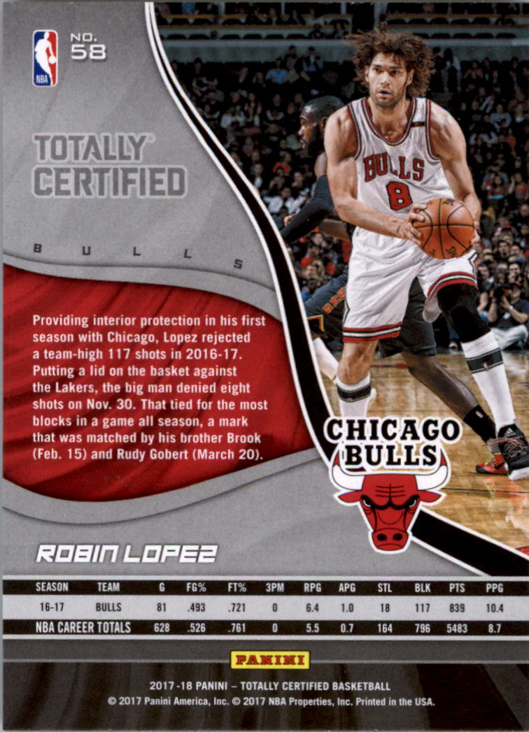 2017-18 Totally Certified Basketball Card Pick (Base)