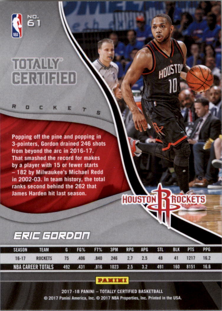 2017-18 Totally Certified Basketball Card Pick (Base)