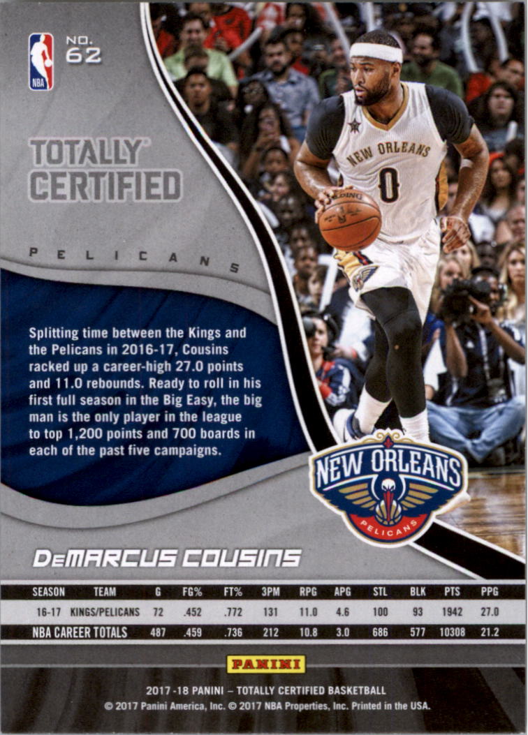 2017-18 Totally Certified Basketball Card Pick (Base)