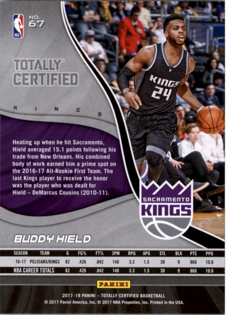 2017-18 Totally Certified Basketball Card Pick (Base)