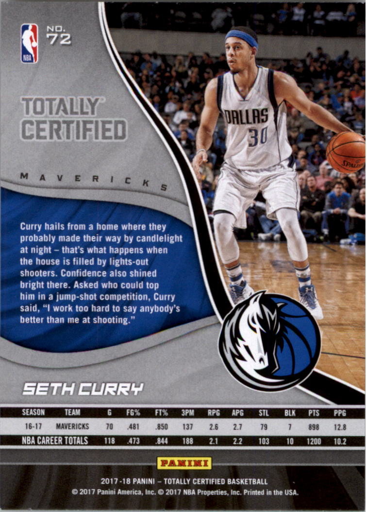 2017-18 Totally Certified Basketball Card Pick (Base)