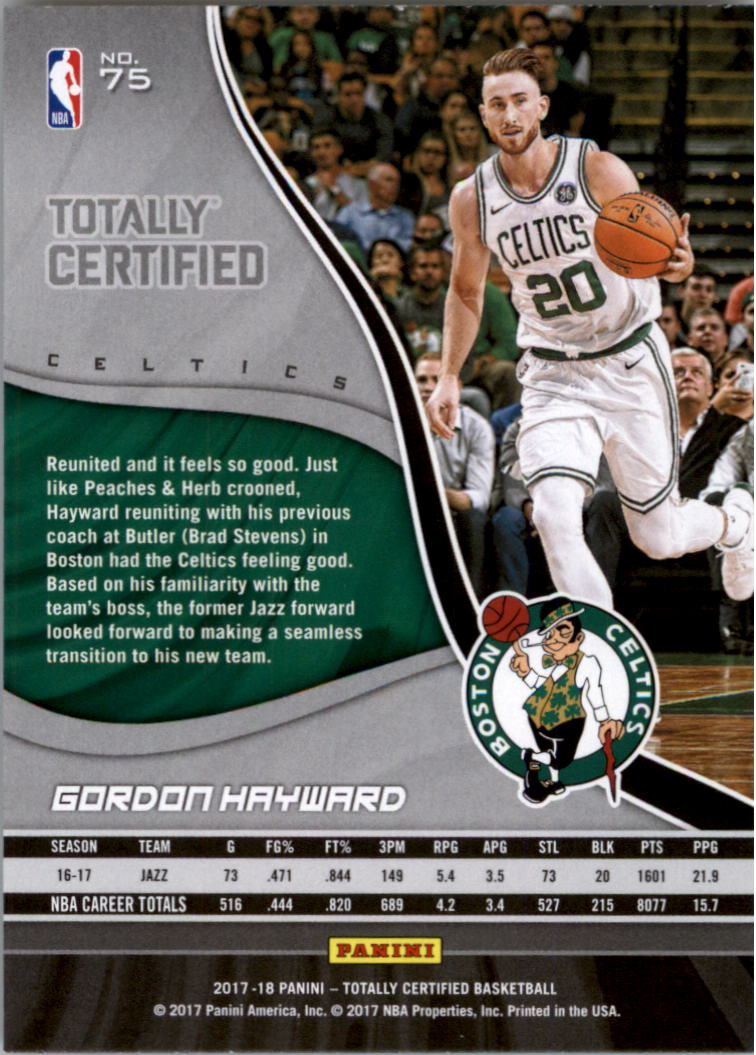 2017-18 Totally Certified Basketball Card Pick (Base)