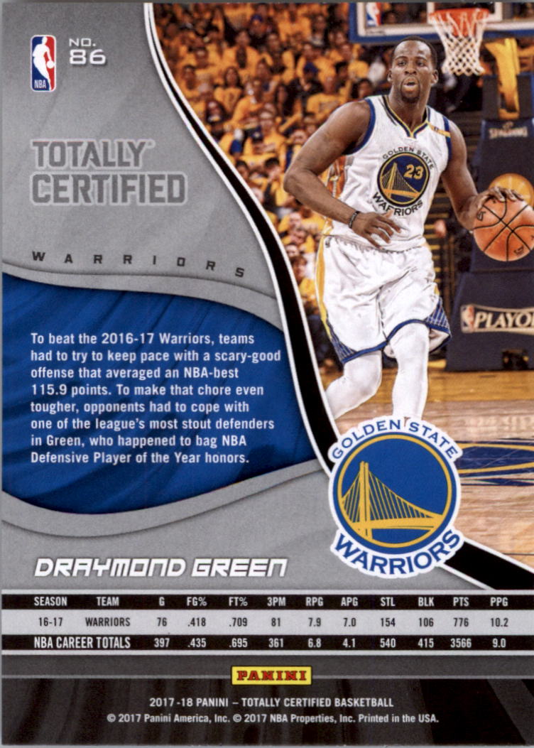 2017-18 Totally Certified Basketball Card Pick (Base)