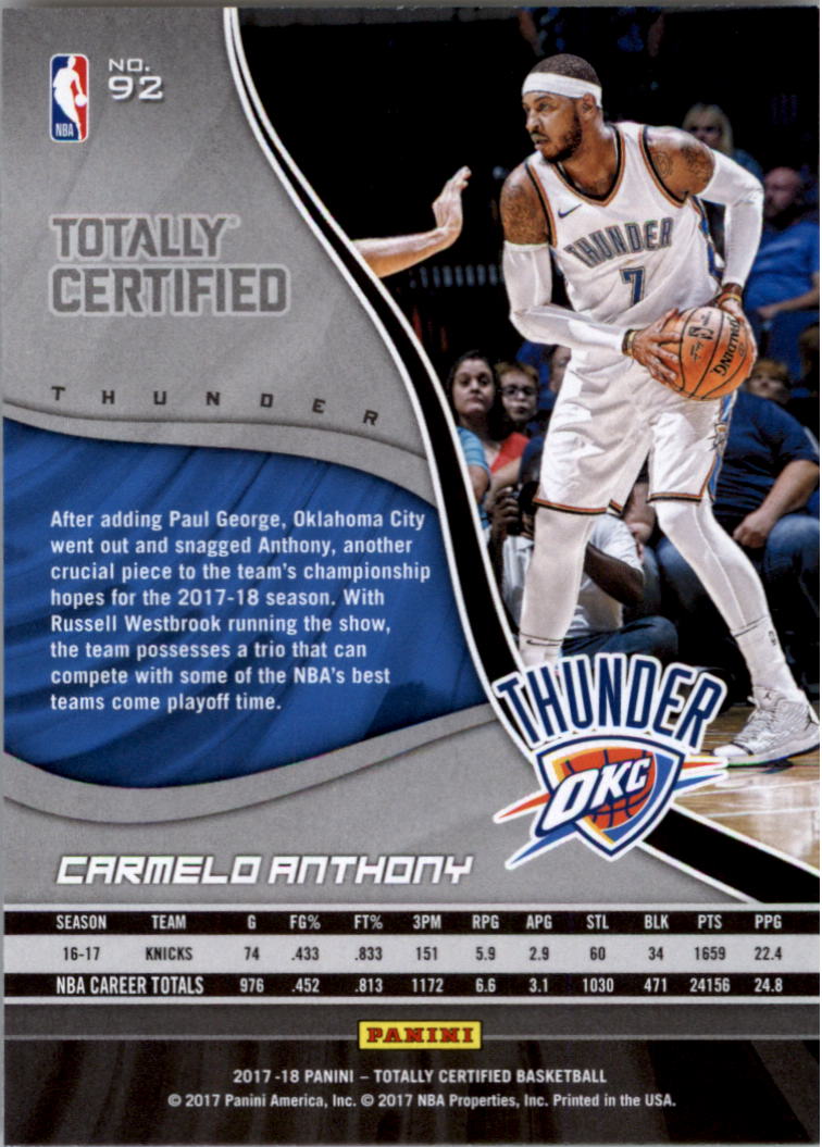 2017-18 Totally Certified Basketball Card Pick (Base)