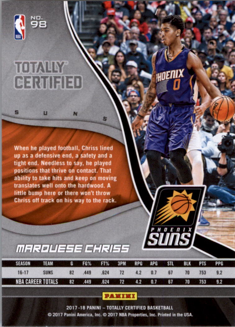 2017-18 Totally Certified Basketball Card Pick (Base)