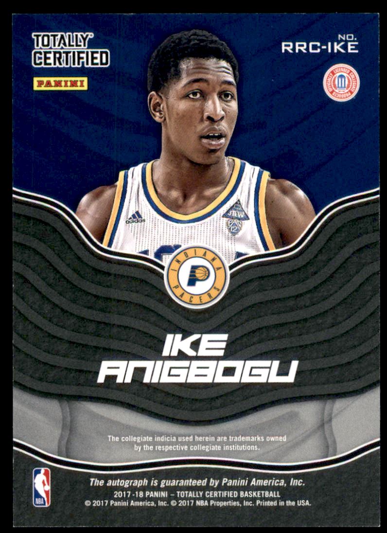 2017-18 Totally Certified Rookie Roll Call Autographs #35 Ike Anigbogu back image