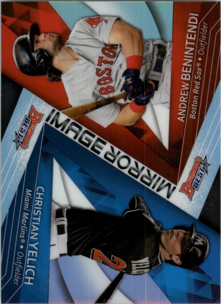 2017 Bowman's Best Mirror Image #MI3 Andrew Benintendi/Christian Yelich