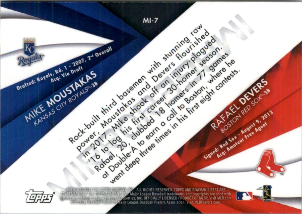 2017 Bowman's Best Mirror Image #MI7 Rafael Devers/Mike Moustakas