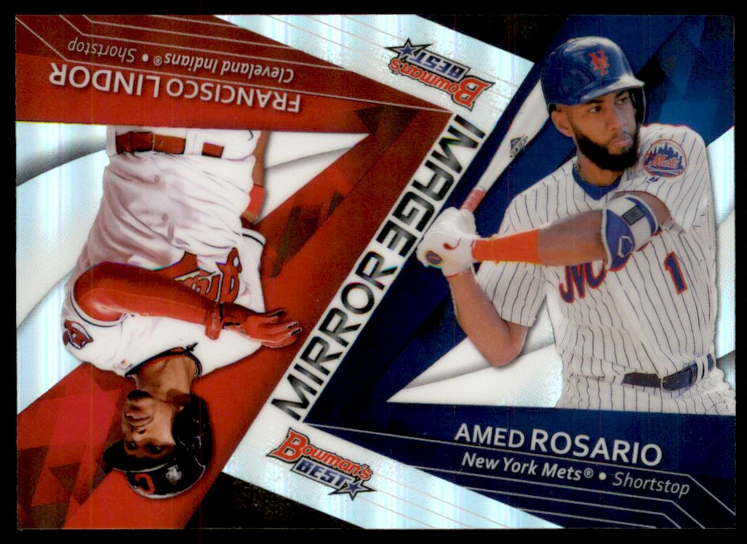 2017 Bowman's Best Mirror Image #MI10 Amed Rosario/Francisco Lindor