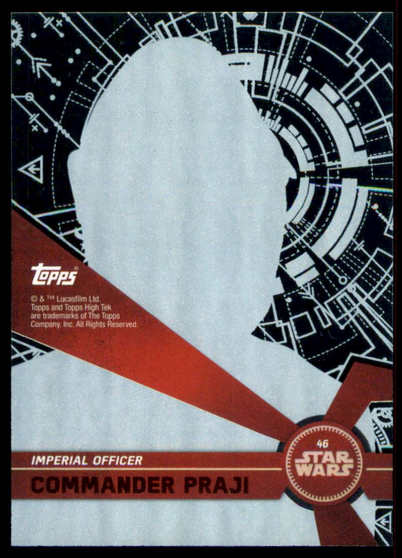 2017 Topps Star Wars High Tek Form 1 Pattern 3 #46 Commander Praji back image