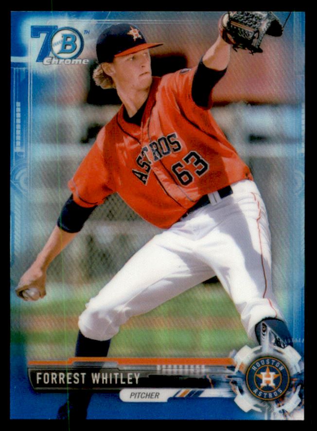 2017 Bowman Chrome Mini Prospects 70th Blue Refractors #BCP173 Forrest Whitley