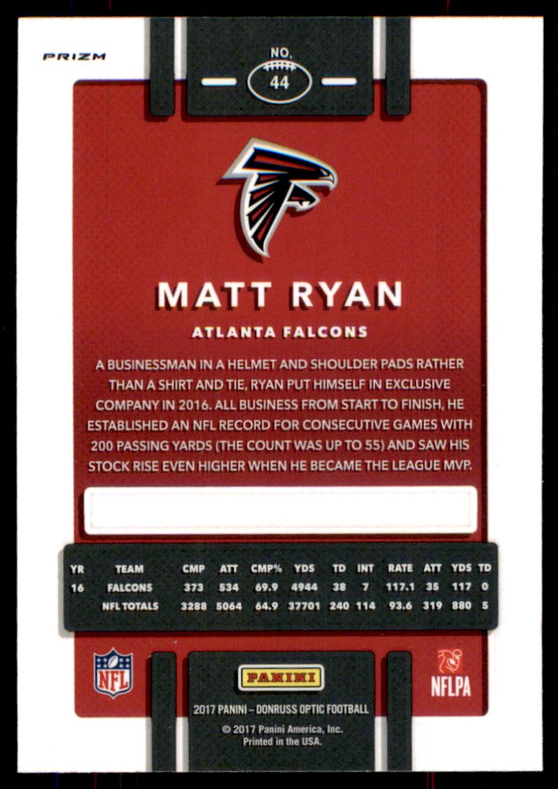 2017 Donruss Optic Holo #44 Matt Ryan