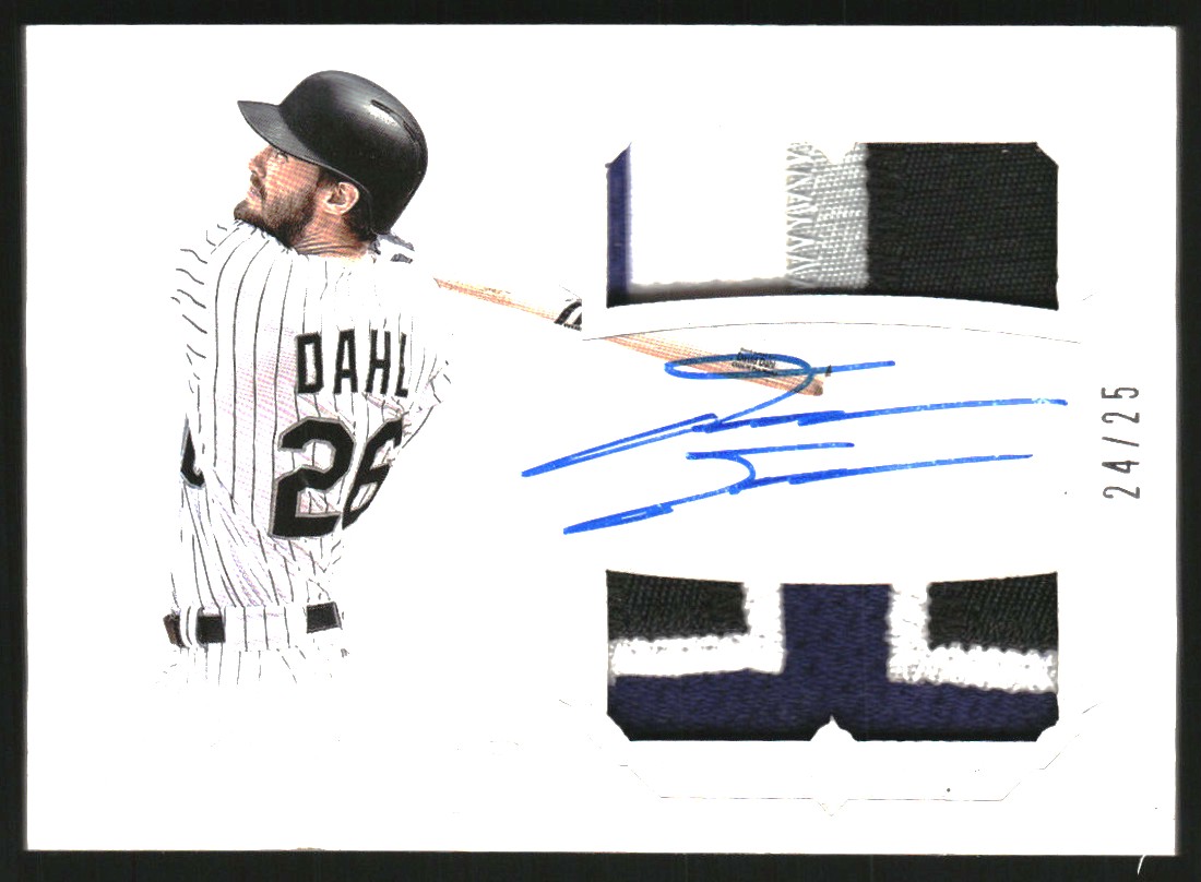 2017 Panini Flawless Dual Rookie Patch Autographs #17 David Dahl/25