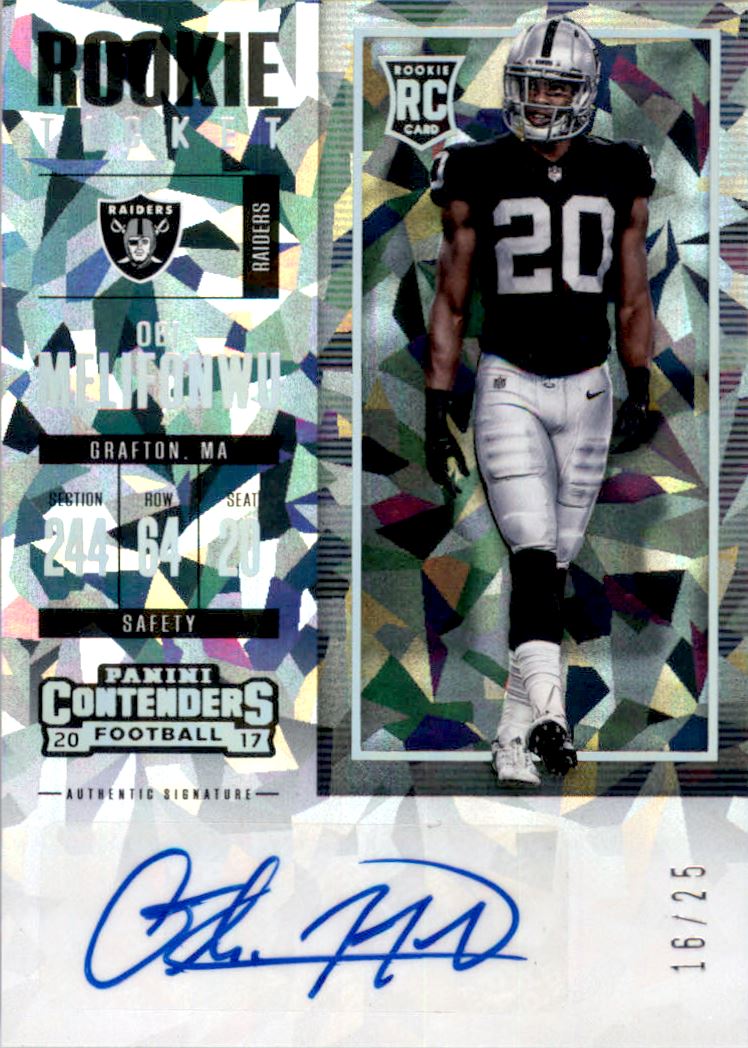 2017 Panini Contenders Cracked Ice #194 Obi Melifonwu AU