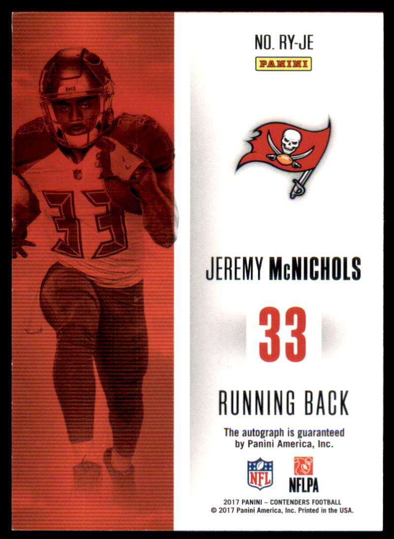 2017 Panini Contenders Rookie of the Year Contenders Autographs #16 Jeremy McNichols/199