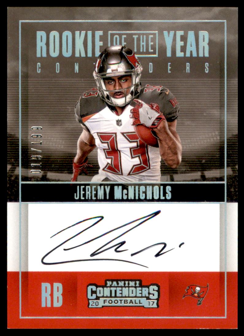 2017 Panini Contenders Rookie of the Year Contenders Autographs #16 Jeremy McNichols/199