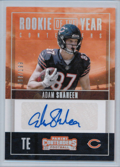 2017 Panini Contenders Rookie of the Year Contenders Autographs #39 Adam Shaheen/199