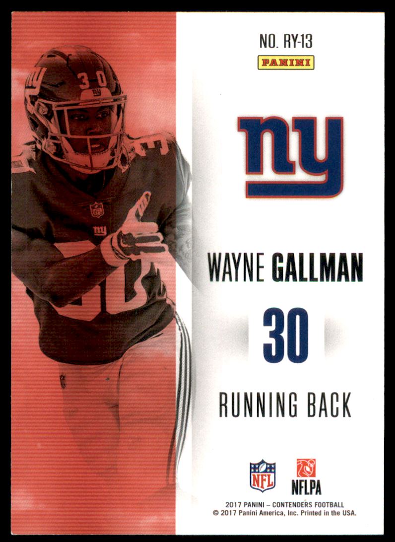 2017 Panini Contenders Rookie of the Year Contenders Gold #RY13 Wayne Gallman