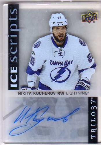 2017-18 Upper Deck Trilogy Ice Scripts #ISNK Nikita Kucherov C - - Autograph  Card - NM-MT - Wonder Water Sports Cards, Comics & Gaming!