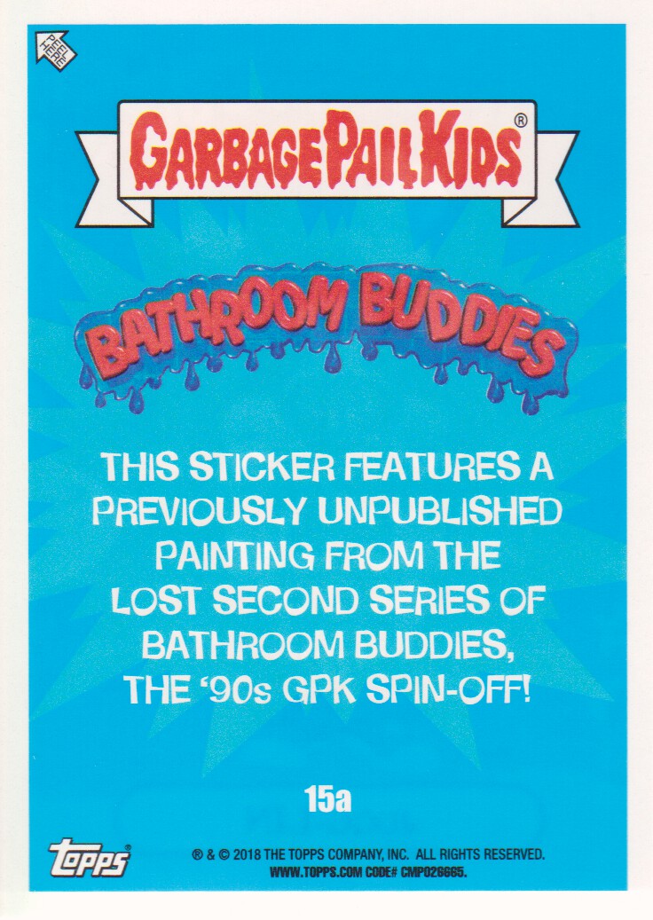 2018 Topps Garbage Pail Kids We Hate the '80s Bathroom Buddies #15a Jugg-Lin back image