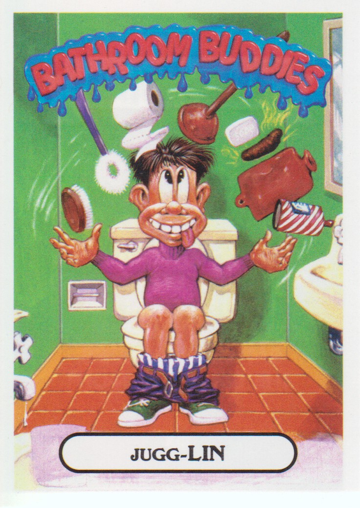 2018 Topps Garbage Pail Kids We Hate the '80s Bathroom Buddies #15a Jugg-Lin