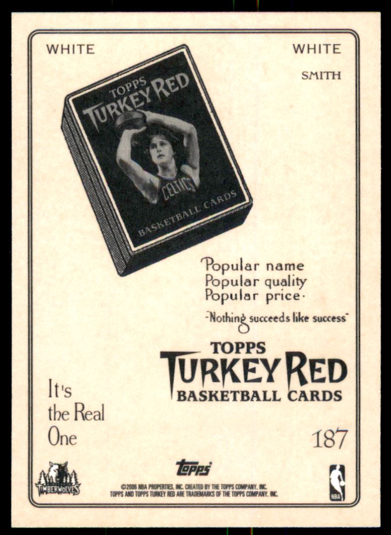 2006-07 Topps Turkey Red White #187B Craig Smith Ad back image