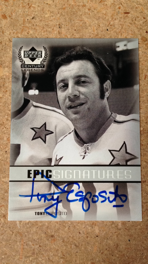 1999-00 Upper Deck Century Legends Epic Signatures #TE Tony Esposito