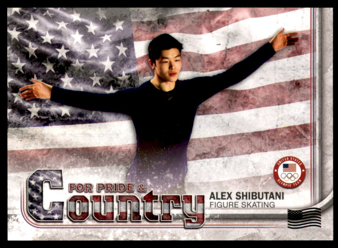 2018 Topps U.S. Olympic Team For Pride and Country U.S. Flag #PACAS Alex Shibutani