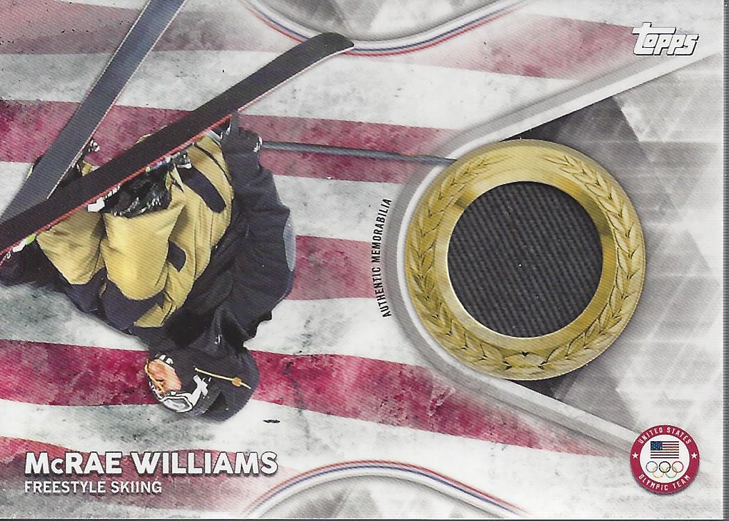 2018 Topps U.S. Olympic Team USA Memorabilia Pieces #TMCMW McRae Williams