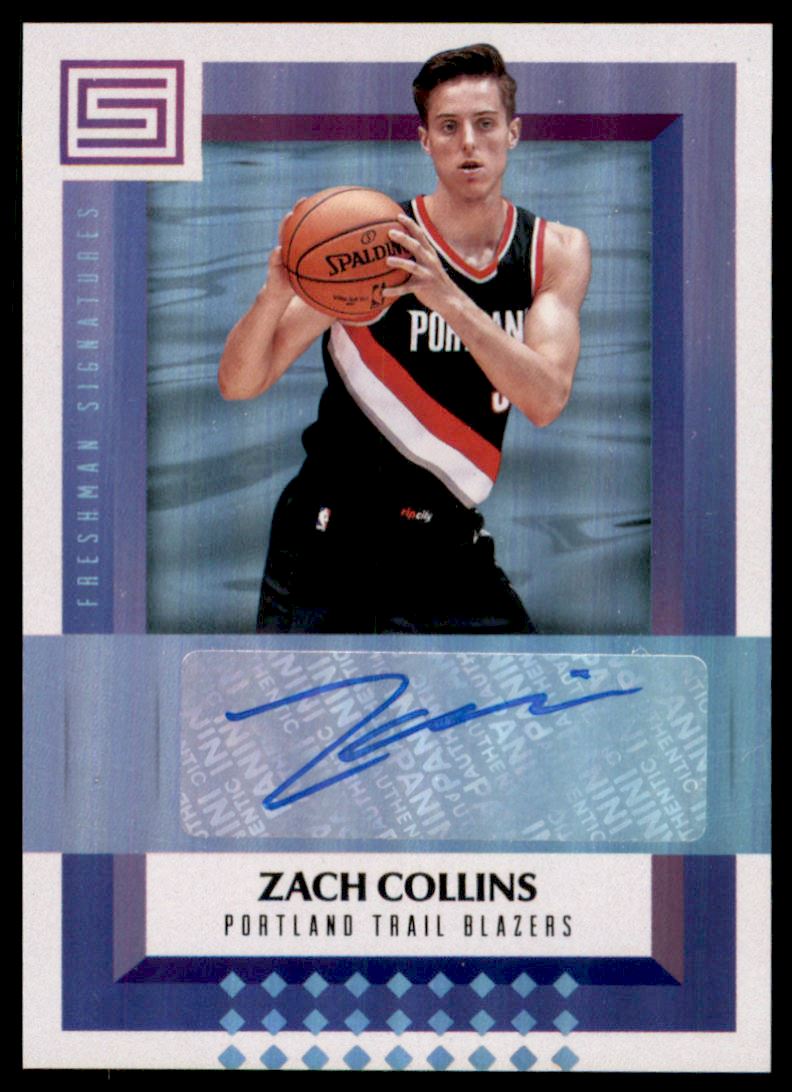 2017-18 Panini Status Freshman Signatures #9 Zach Collins