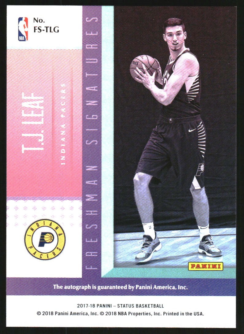 2017-18 Panini Status Freshman Signatures #13 T.J. Leaf