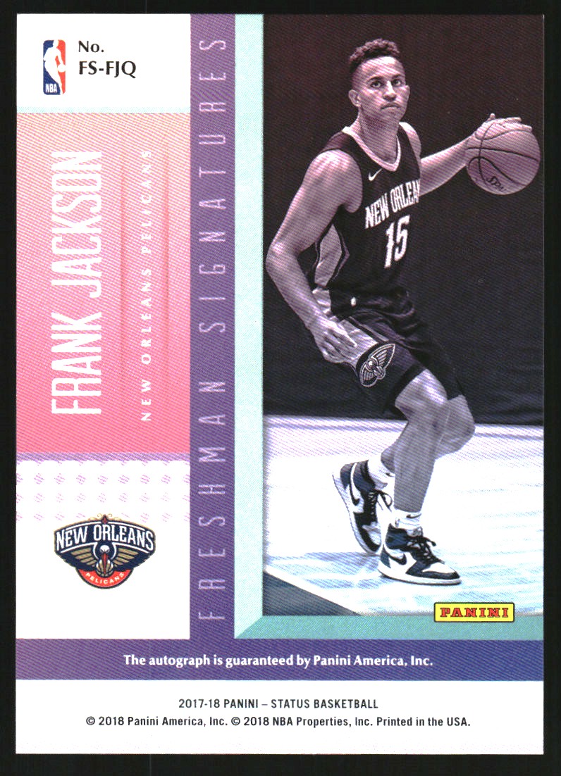 2017-18 Panini Status Freshman Signatures #19 Frank Jackson