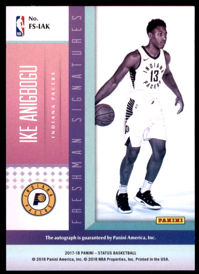 2017-18 Panini Status Freshman Signatures #26 Ike Anigbogu