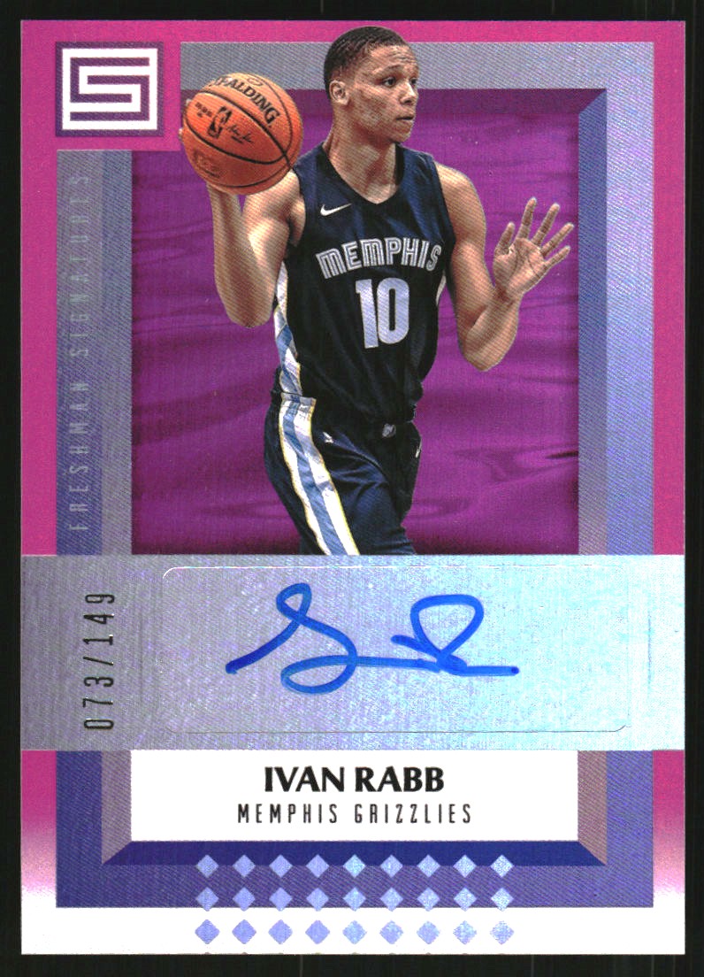 2017-18 Panini Status Freshman Signatures Pink #21 Ivan Rabb