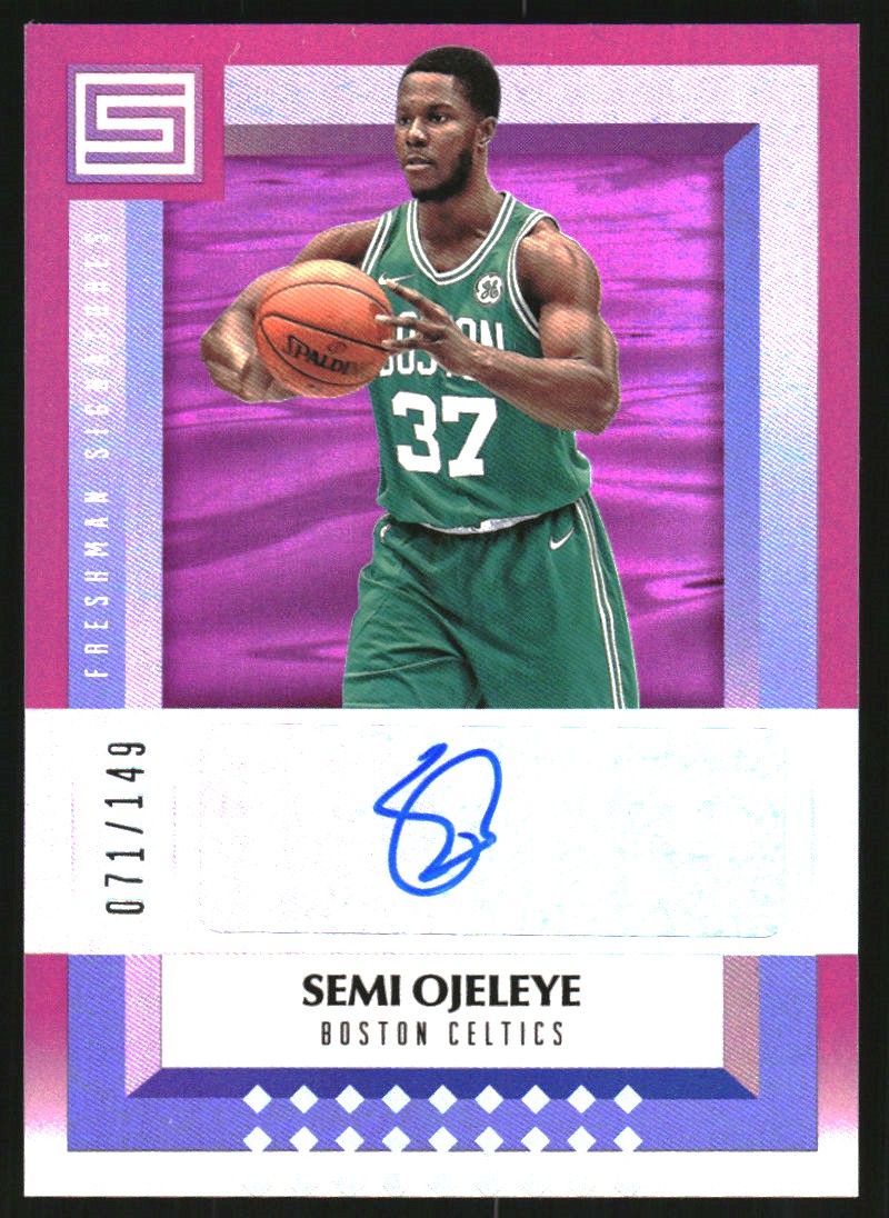 2017-18 Panini Status Freshman Signatures Pink #22 Semi Ojeleye