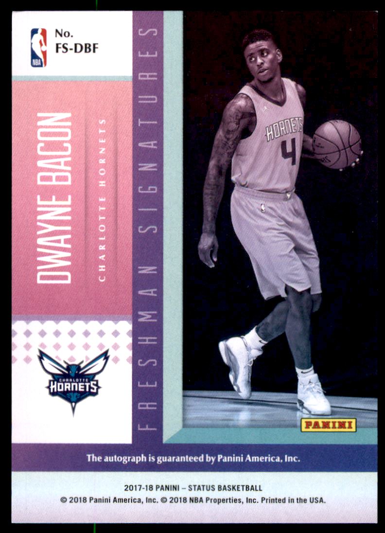 2017-18 Panini Status Freshman Signatures Pink #24 Dwayne Bacon