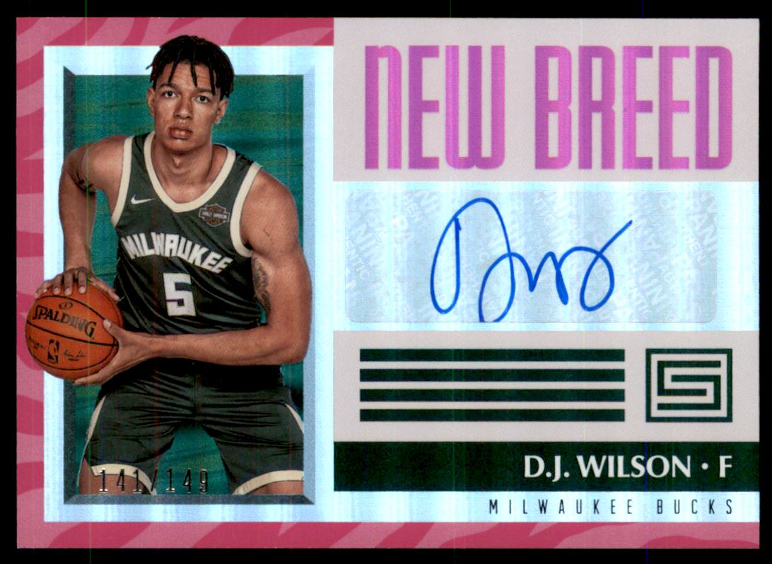 2017-18 Panini Status New Breed Autographs Pink #13 D.J. Wilson on
