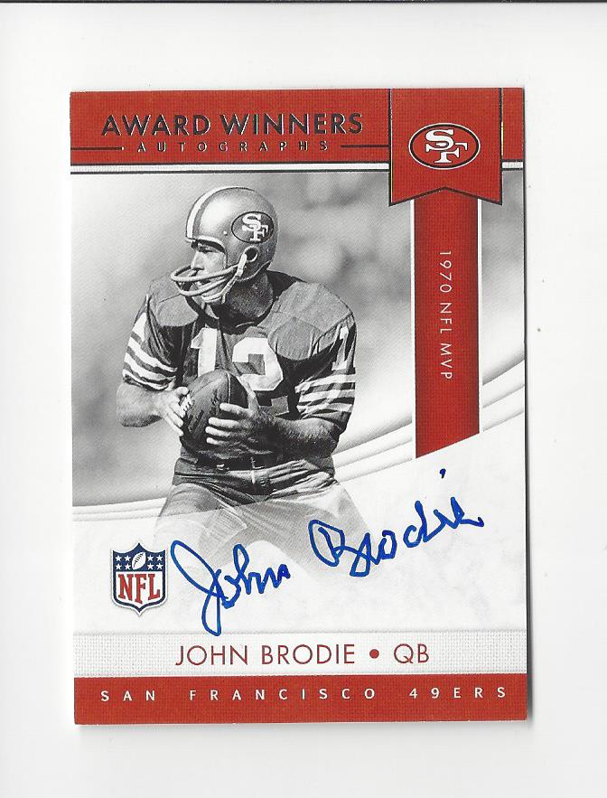 2017 Panini Award Winning Autographs AWAJB John Brodie LIM NM MT