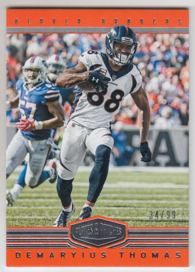 2017 Panini Plates and Patches #31 Demaryius Thomas - NM-MT, image size:795x1109