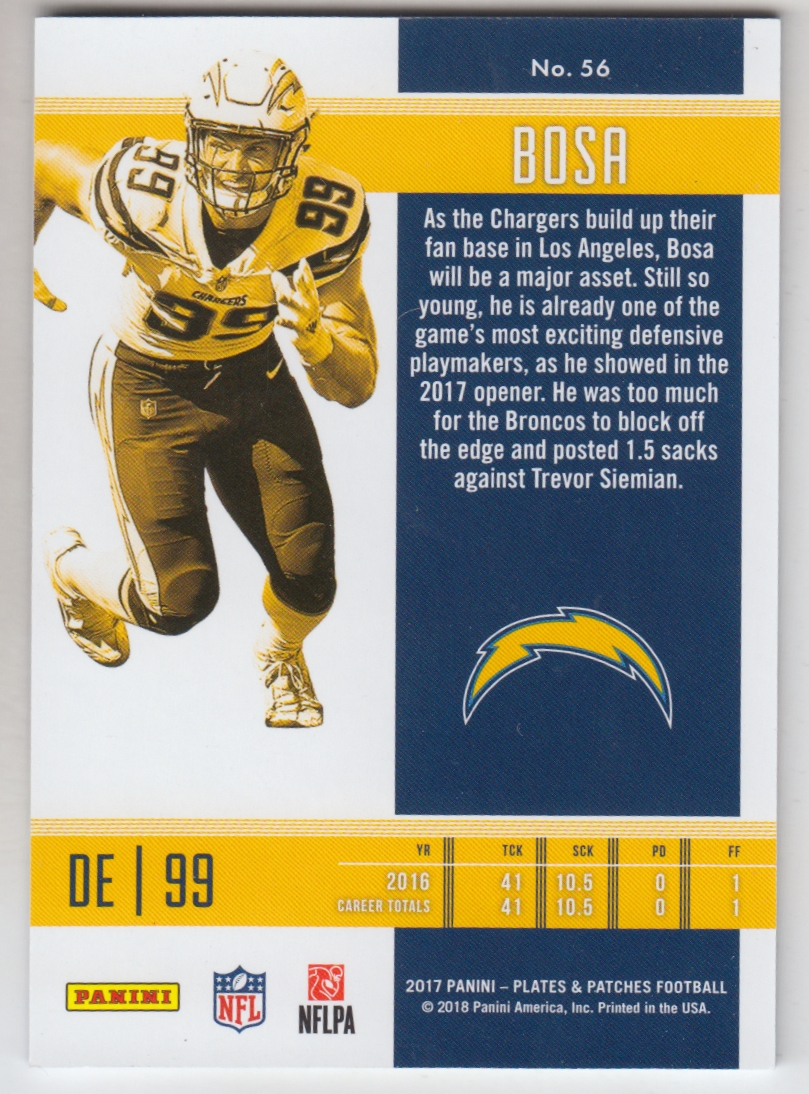 2017 Panini Plates and Patches #56 Joey Bosa