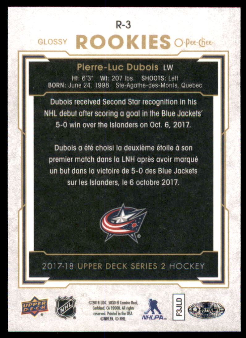 2017-18 O-Pee-Chee Glossy Rookies #R3 Pierre-Luc Dubois back image