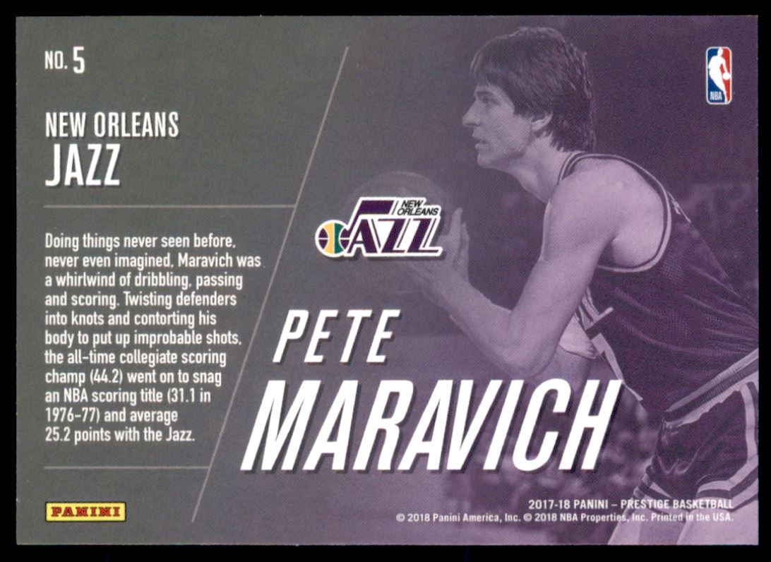2017-18 Prestige All Time Greats #5 Pete Maravich back image