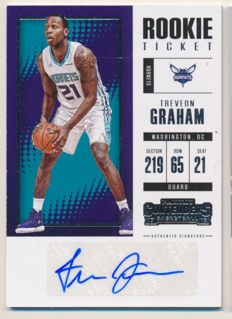 2017-18 Panini Contenders Rookie Season Ticket Retail Autographs #3 Treveon Graham