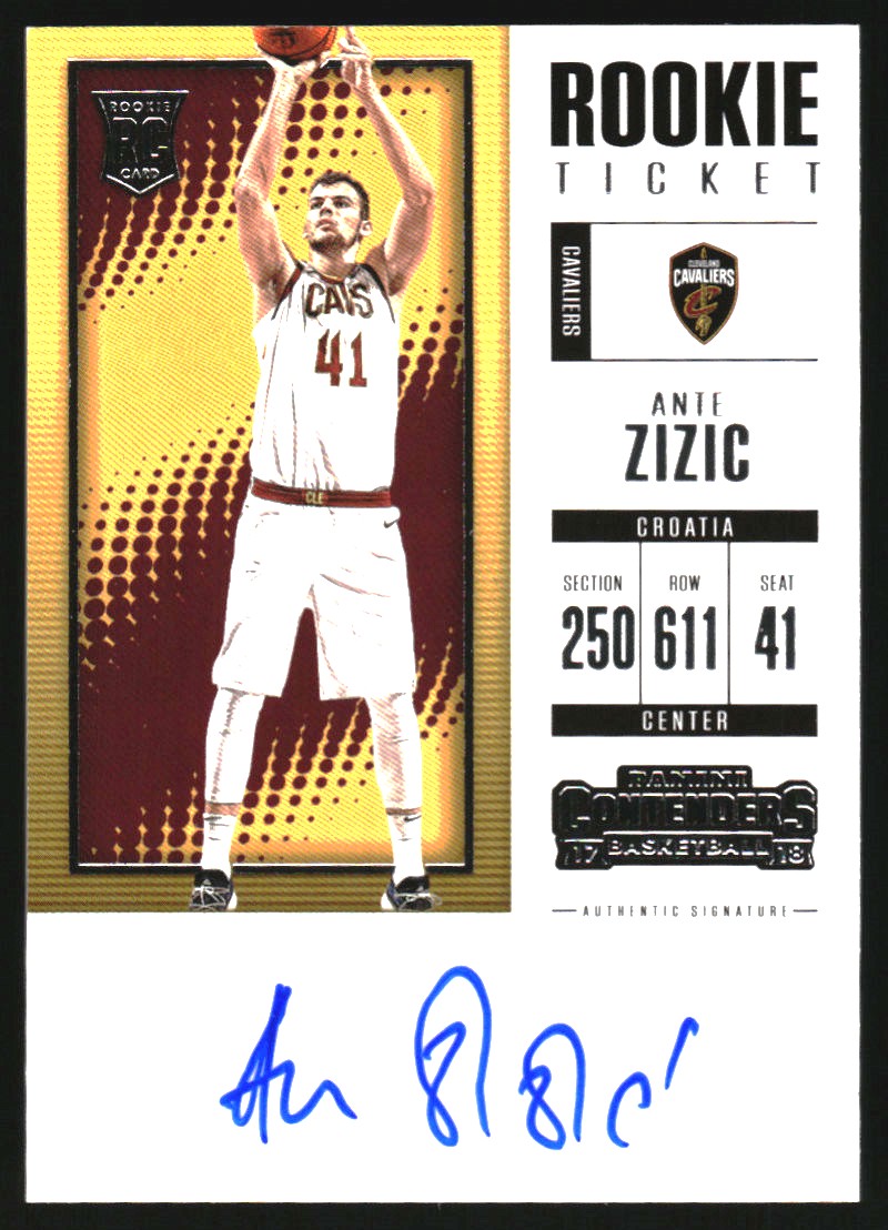 2017-18 Panini Contenders Rookie Season Ticket Retail Autographs #36 Ante Zizic