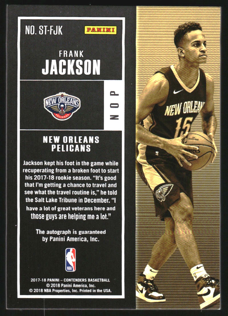 2017-18 Panini Contenders Rookie Game Ticket Retail Autographs #22 Frank Jackson