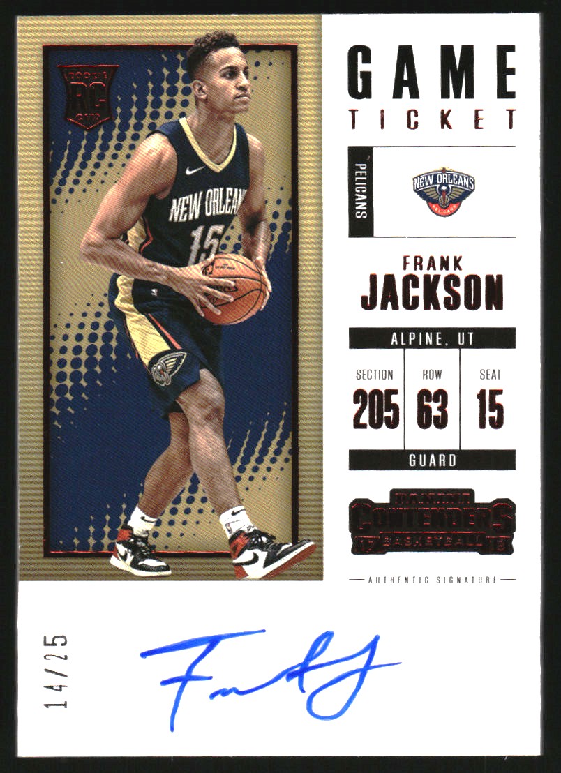 2017-18 Panini Contenders Rookie Game Ticket Retail Autographs #22 Frank Jackson