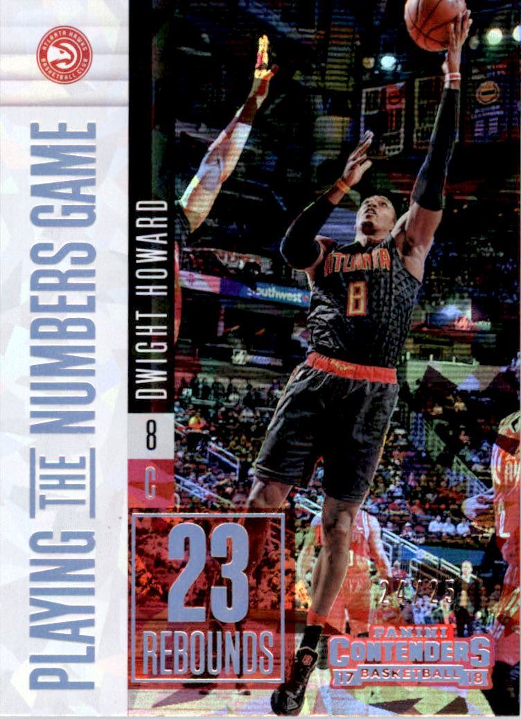 2017-18 Panini Contenders Playing the Numbers Game Cracked Ice #24 Dwight Howard
