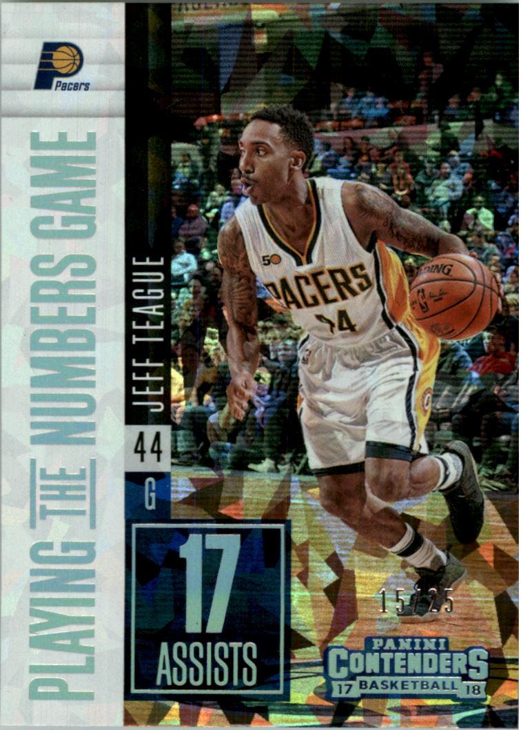 2017-18 Panini Contenders Playing the Numbers Game Cracked Ice #29 Jeff Teague
