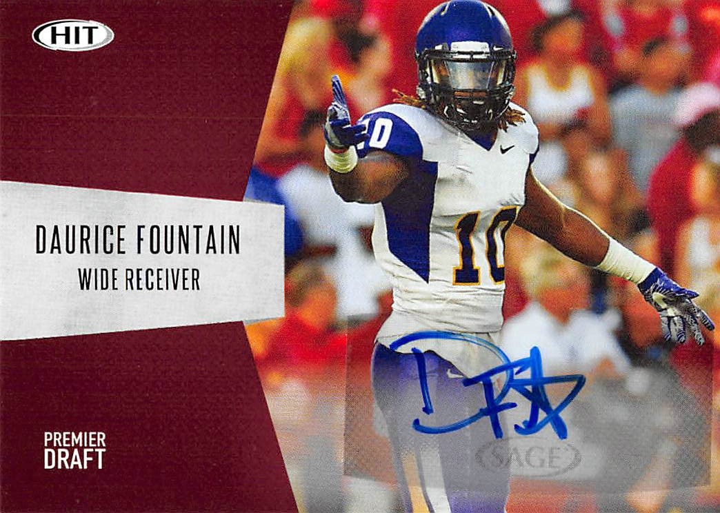 2018 SAGE HIT Autographs Red #A10 Daurice Fountain