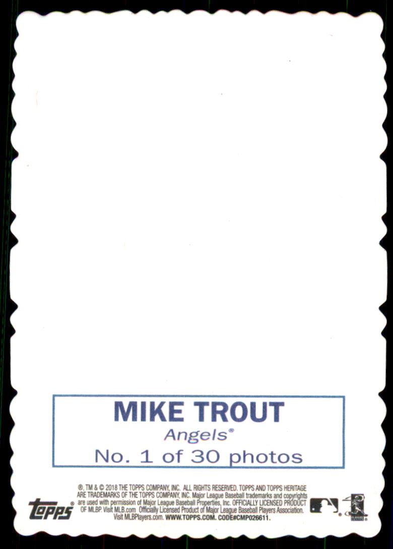 2018 Topps Heritage '69 Topps Deckle Edge #1 Mike Trout